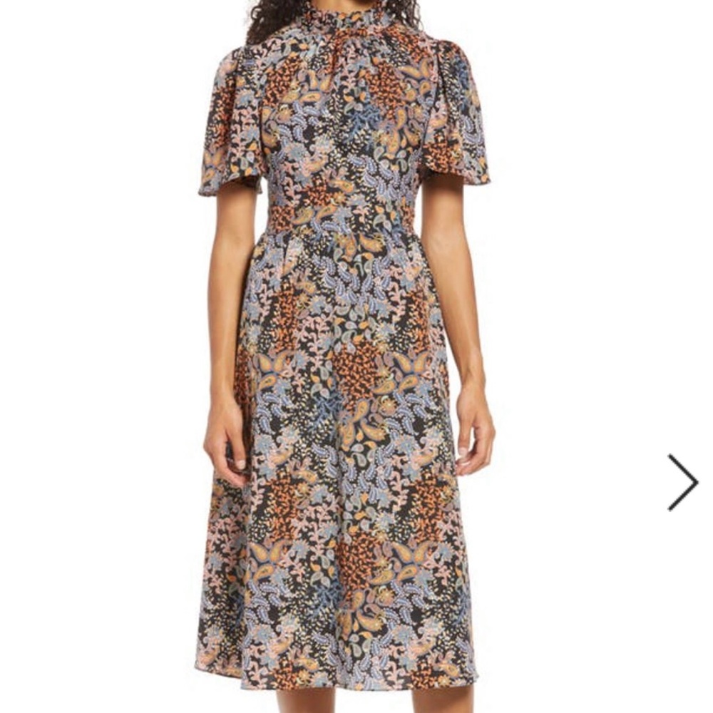 Julia Jordan Print Flutter Sleeve Midi Dress - image 6
